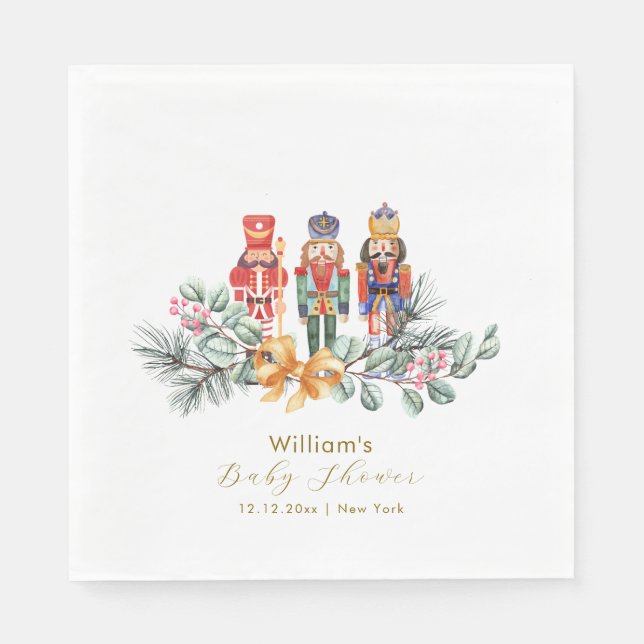 Servilleta De Papel Cute It's Cold Outside Nutcracker Baby Shower  (Anverso)