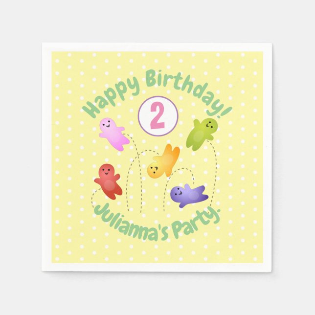 Servilleta De Papel Cute jelly bebés dulces personalizado de dulces (Anverso)