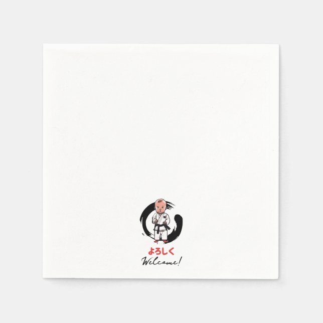 Servilleta De Papel Cute Karate (Anverso)