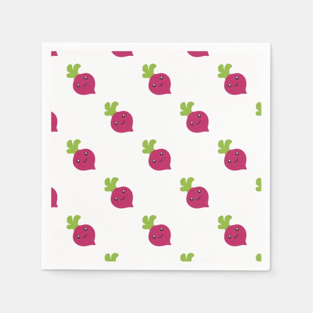 Servilleta De Papel Cute Kawaii Beet (Anverso)