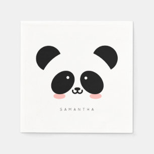 Servilleta De Papel Cute Kawaii Panda   Añadir su nombre