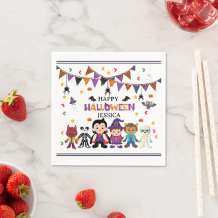 Servilleta De Papel Cute Kids Halloween Fiesta de disfraces