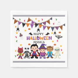 Servilleta De Papel Cute Kids Halloween Fiesta de disfraces