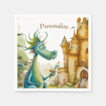 Cute Knight Dragon Castle Birthday Party Kids