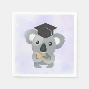 Servilleta De Papel Cute Koala en un gorro negro de graduación