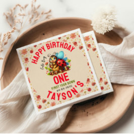 Servilleta De Papel Cute Ladybug Primer cumpleaños | Partido del tema