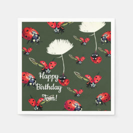 Servilleta De Papel Cute Ladybugs Napkins de papel