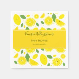 Servilleta De Papel Cute Lemon Citrus Fruit Baby Shower