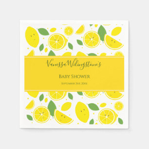 Servilleta De Papel Cute Lemon Citrus Fruit Baby Shower