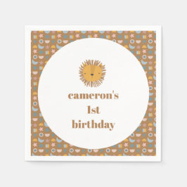 Servilleta De Papel Cute león bebé Personalizado animal Fiesta de cump