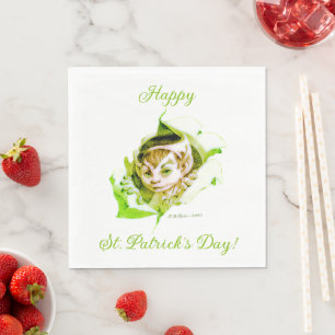 Servilleta De Papel Cute Leprechaun Día de San Patricio 
