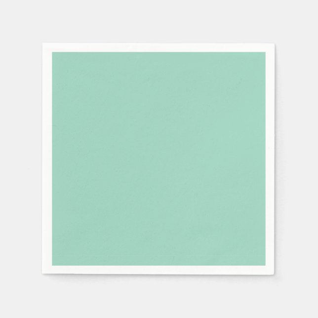 Servilleta De Papel Cute Light Teal Solid Napkins (Anverso)