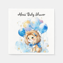 Servilleta De Papel Cute Lion Baby Shower