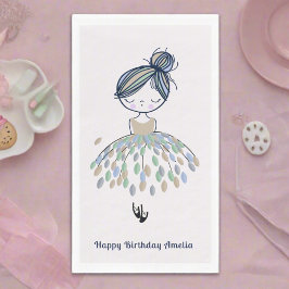 Servilleta De Papel Cute Little Ballerina Princess Birthday Party