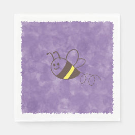 Servilleta De Papel Cute Little Bee Flying Watercolor Baby Shower