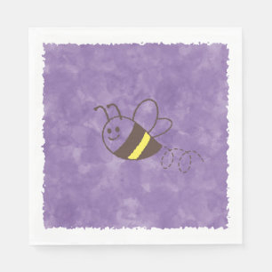 Servilleta De Papel Cute Little Bee Flying Watercolor Baby Shower