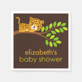 Servilleta De Papel Cute Little Leopard Baby Shower Paper Napkins