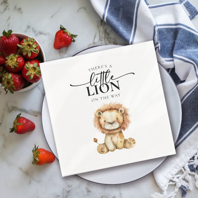 Servilleta De Papel Cute Little Lion Baby Shower (Subido por el creador)