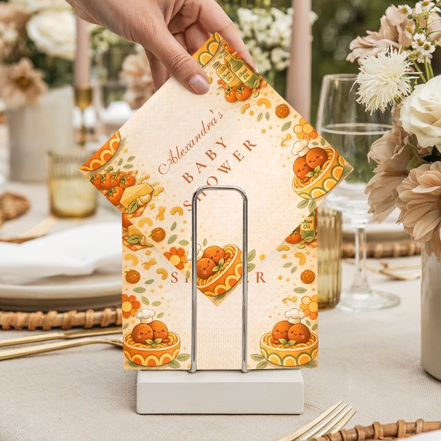 Servilleta De Papel Cute Little Meatball Baby Shower (Subido por el creador)