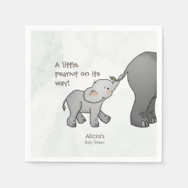 Servilleta De Papel Cute Little Peanut On its Way Baby Shower