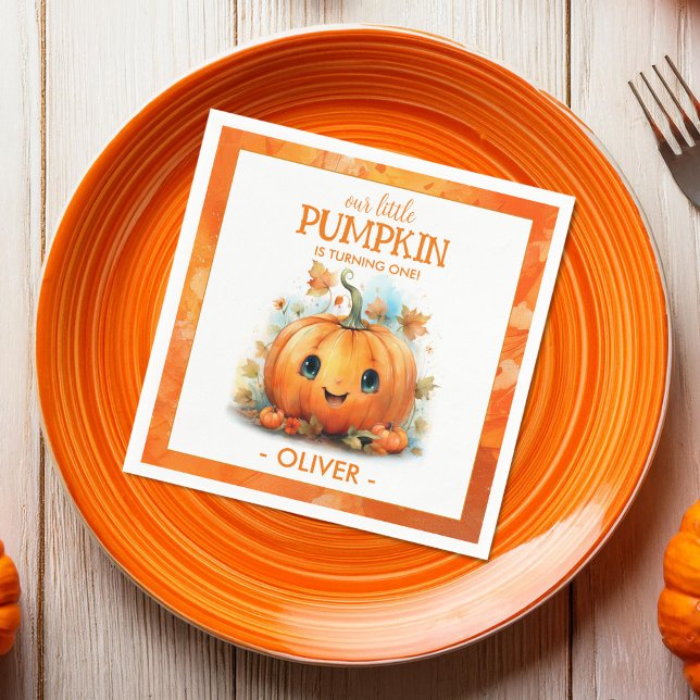 Servilleta De Papel Cute Little Pumpkin Birthday (Subido por el creador)