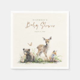 Servilleta De Papel Cute Little Woodland Animals Baby Shower
