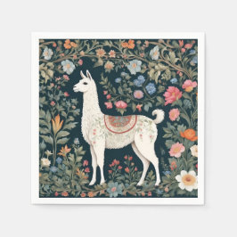 Servilleta De Papel Cute Llama Elegante Floral