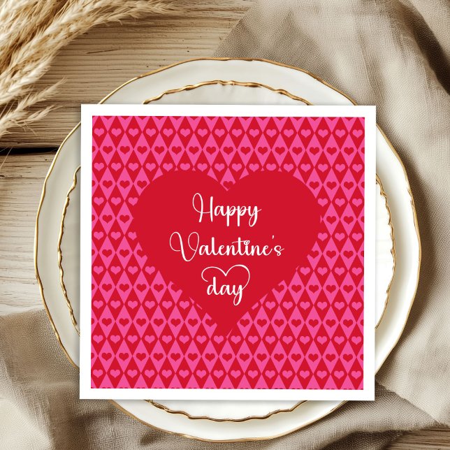 Servilleta De Papel Cute Love Hearts Valentine’s Day Napkins (Cute Love Hearts Valentine’s Day Napkins)