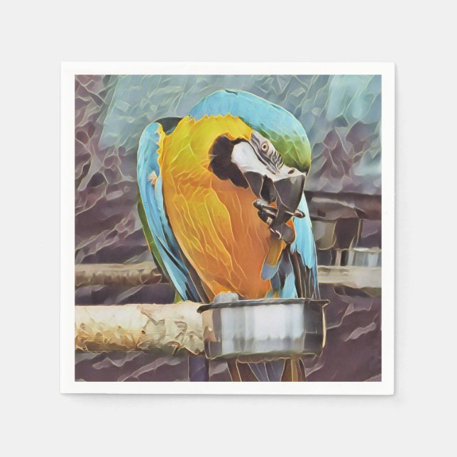 SERVILLETA DE PAPEL CUTE MACAW (Anverso)