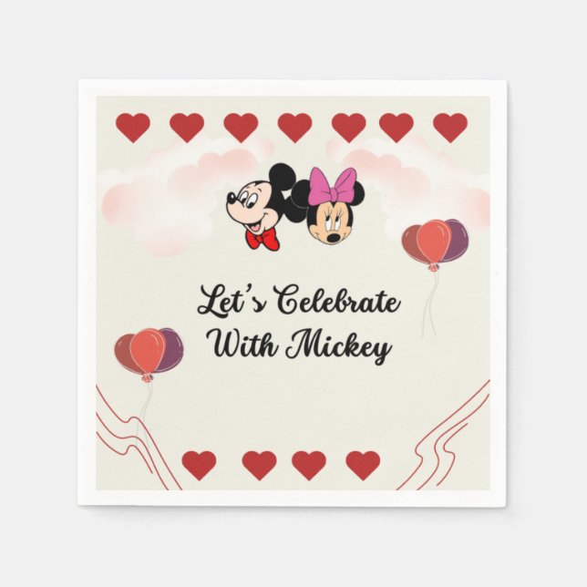 Servilleta De Papel Cute Mickey (Anverso)