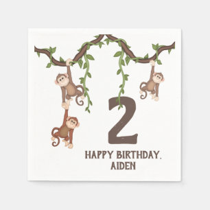 Servilleta De Papel Cute Monkeys Napkins