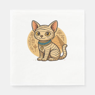 Servilleta De Papel Cute Mummy Cat – Arte del Antiguo Egipto Remera Ov