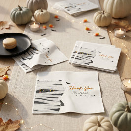 Servilleta De Papel Cute Mummy Cat Halloween Thank You