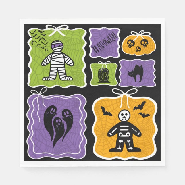 Servilleta De Papel Cute Mummy Coquette Halloween (Anverso)