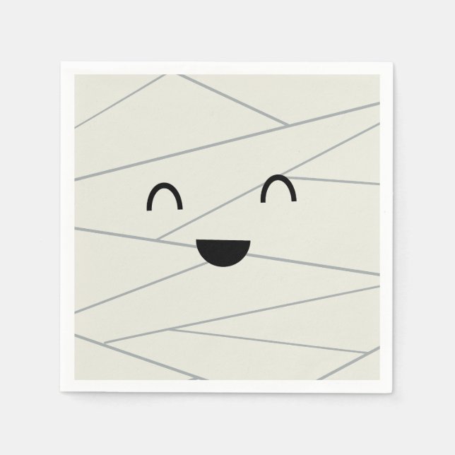 Servilleta De Papel Cute Mummy Halloween (Anverso)