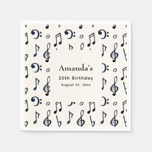 Servilleta De Papel Cute Musical Notes Pattern Birday