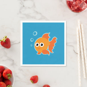 Servilleta De Papel Cute Naranja Goldfish