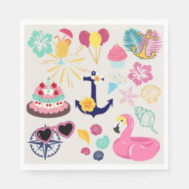 Servilleta De Papel Cute Nautical Birthday