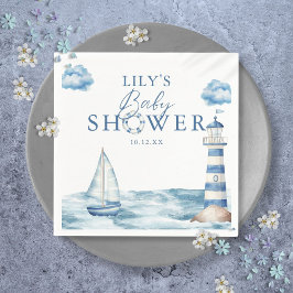 Servilleta De Papel Cute Nautical Ocean Baby Shower
