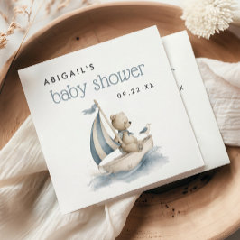 Servilleta De Papel Cute Nautical Teddy Bear Boys Baby Shower