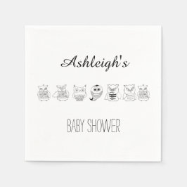 Servilleta De Papel Cute Night Owls Baby Shower