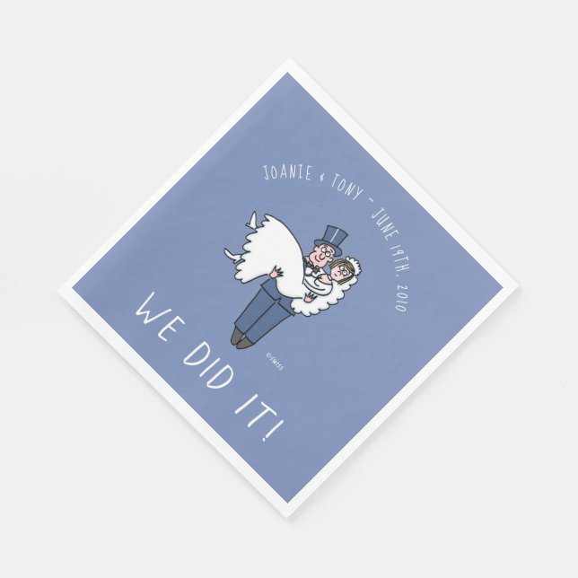 Servilleta De Papel Cute novia y Groom Personalizado Boda Napkins (Esquina)