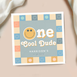 Servilleta De Papel Cute One Guay Dude Boys 1er cumpleaños