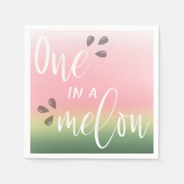 Servilleta De Papel Cute "One In A Melon" Kids Birday Fiesta