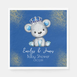 Servilleta De Papel Cute Oso Azul Real Niño Baño De Bebé 