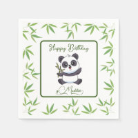 Cute Panda Kiddie Restitución de cumpleaños