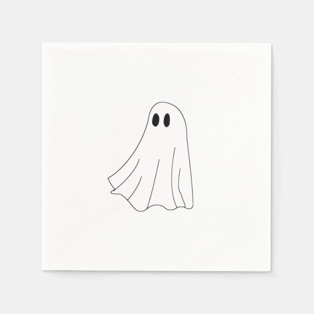 Servilleta De Papel Cute Pastel Ghost Pattern (Anverso)