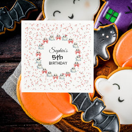 Servilleta De Papel Cute Pastel Ghost Tema Texto personalizado Cumplea