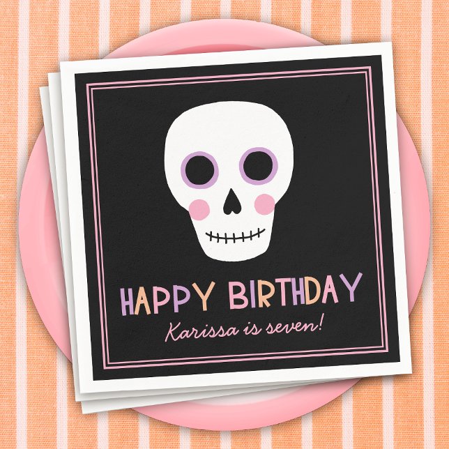 Servilleta De Papel Cute Pastel Halloween Feliz Cumpleaños Napkins (Subido por el creador)