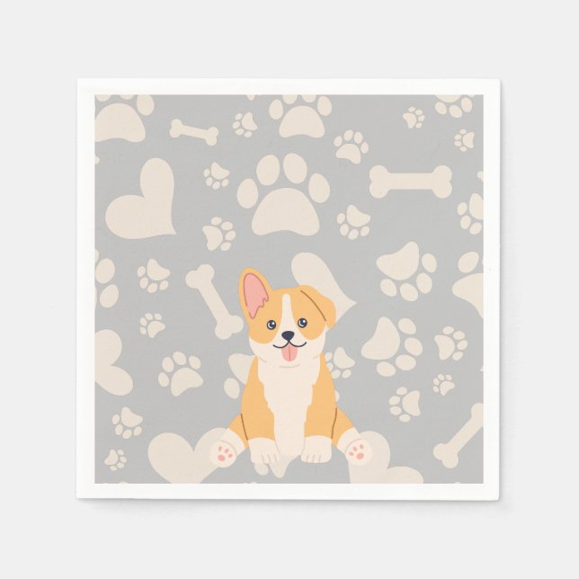 Servilleta De Papel Cute Pembroke Welsh Corgi (Anverso)